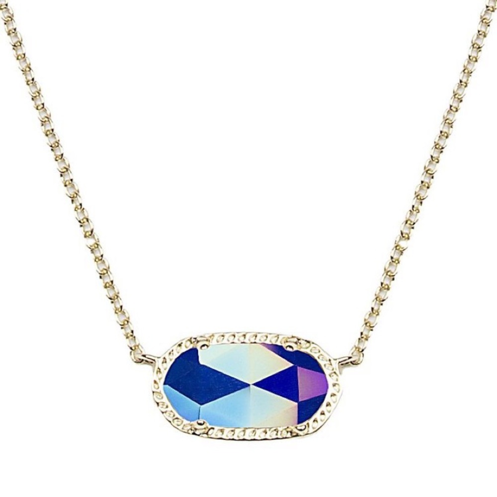 Kendra Scott Iridescent Cobalt Elisa Necklace